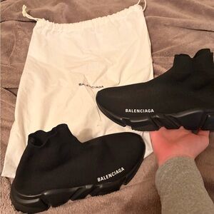 Balenciaga Black Knit Sneakers